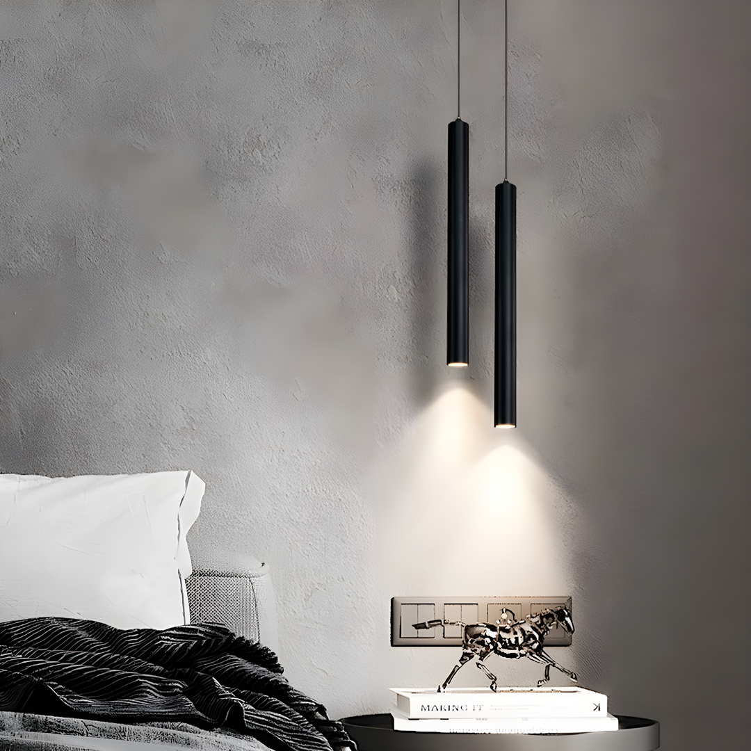 Elegant Dobbelt-Hoved LED Pendellampe i Metal
