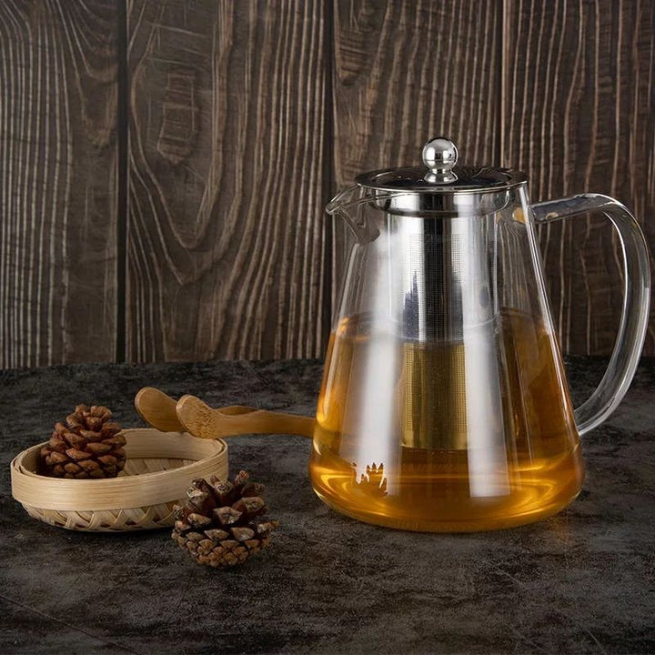 Borosilikatglas Teapot med Cylindrisk Infuser