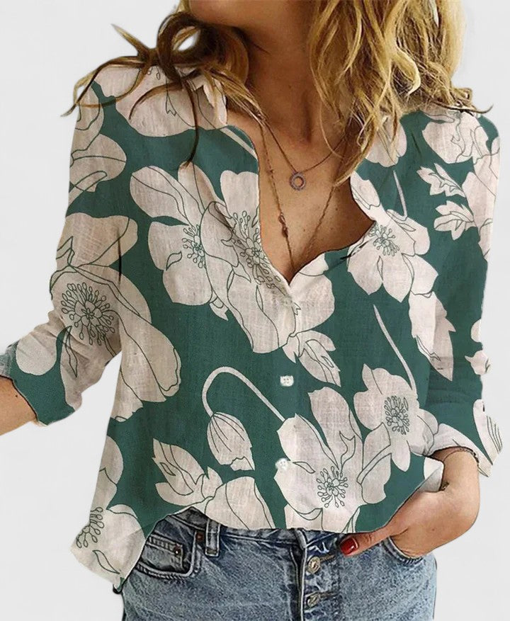 Harper | Kvinders Lin Button-Down Skjorte med Krave