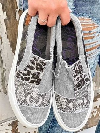 Maria | Dame Sneakers med lav skaft og patch-design