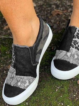 Maria | Dame Sneakers med lav skaft og patch-design