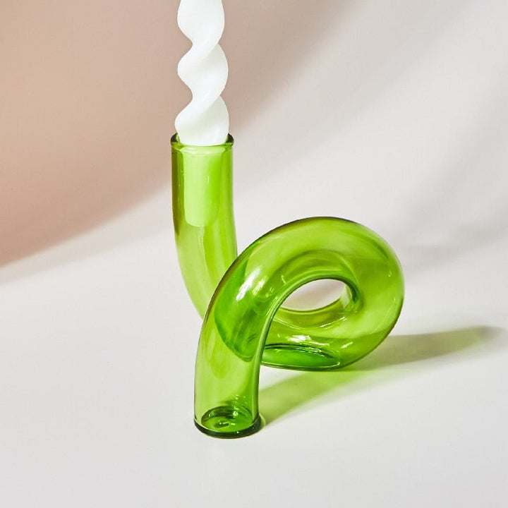 Elegant Glas Lysestage til Borddekoration
