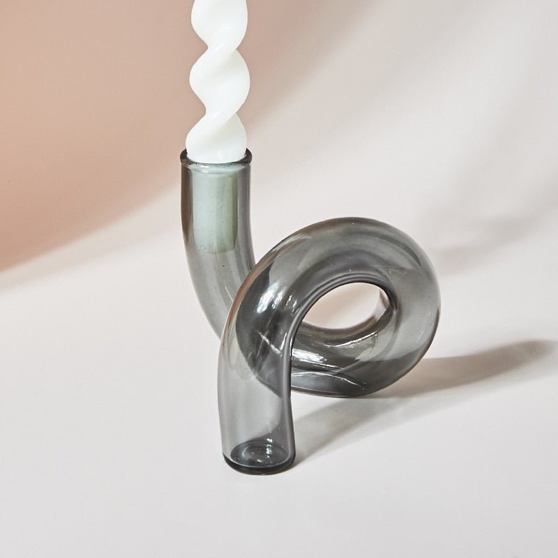Elegant Glas Lysestage til Borddekoration