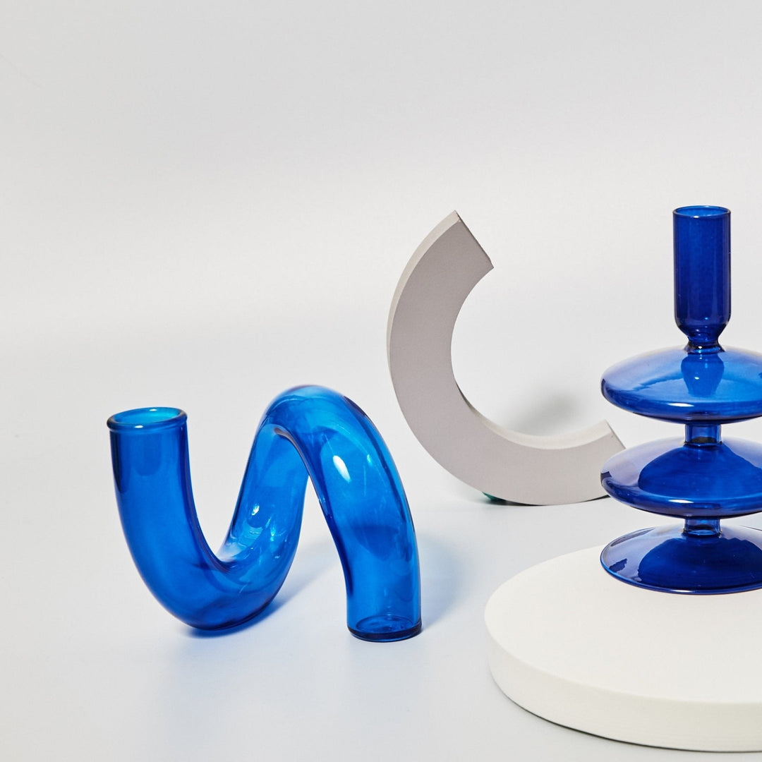 Elegant Glas Lysestage til Borddekoration