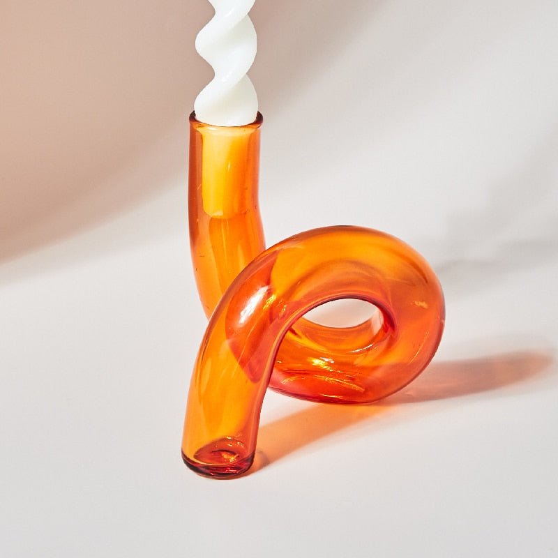 Elegant Glas Lysestage til Borddekoration