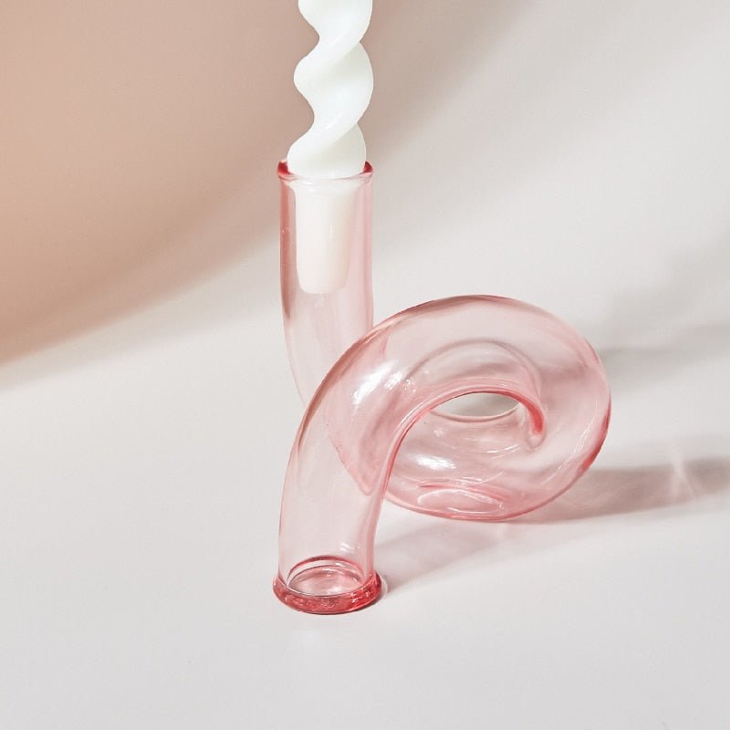 Elegant Glas Lysestage til Borddekoration