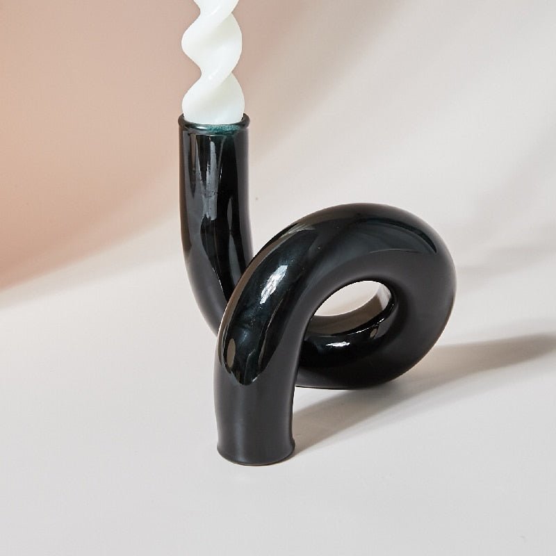 Elegant Glas Lysestage til Borddekoration