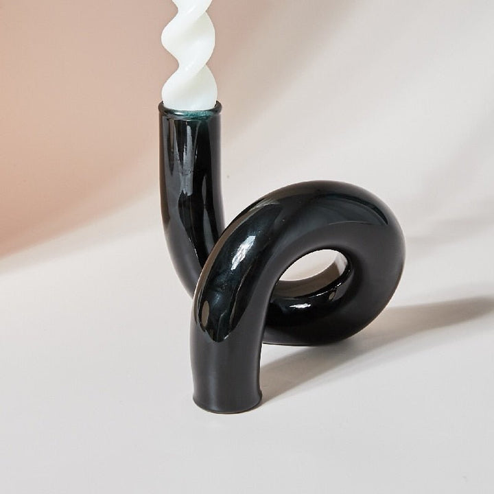 Elegant Glas Lysestage til Borddekoration