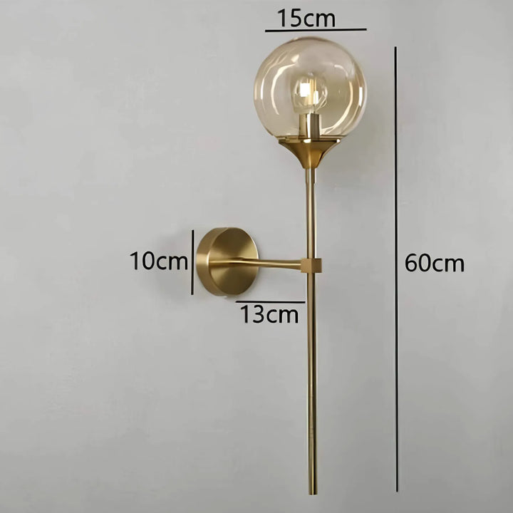 Skandinavisk Glas Væglampe med LED Belysning