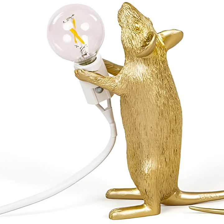 LED Mus Bordlampe i Harlekin Design med Varmt Lys
