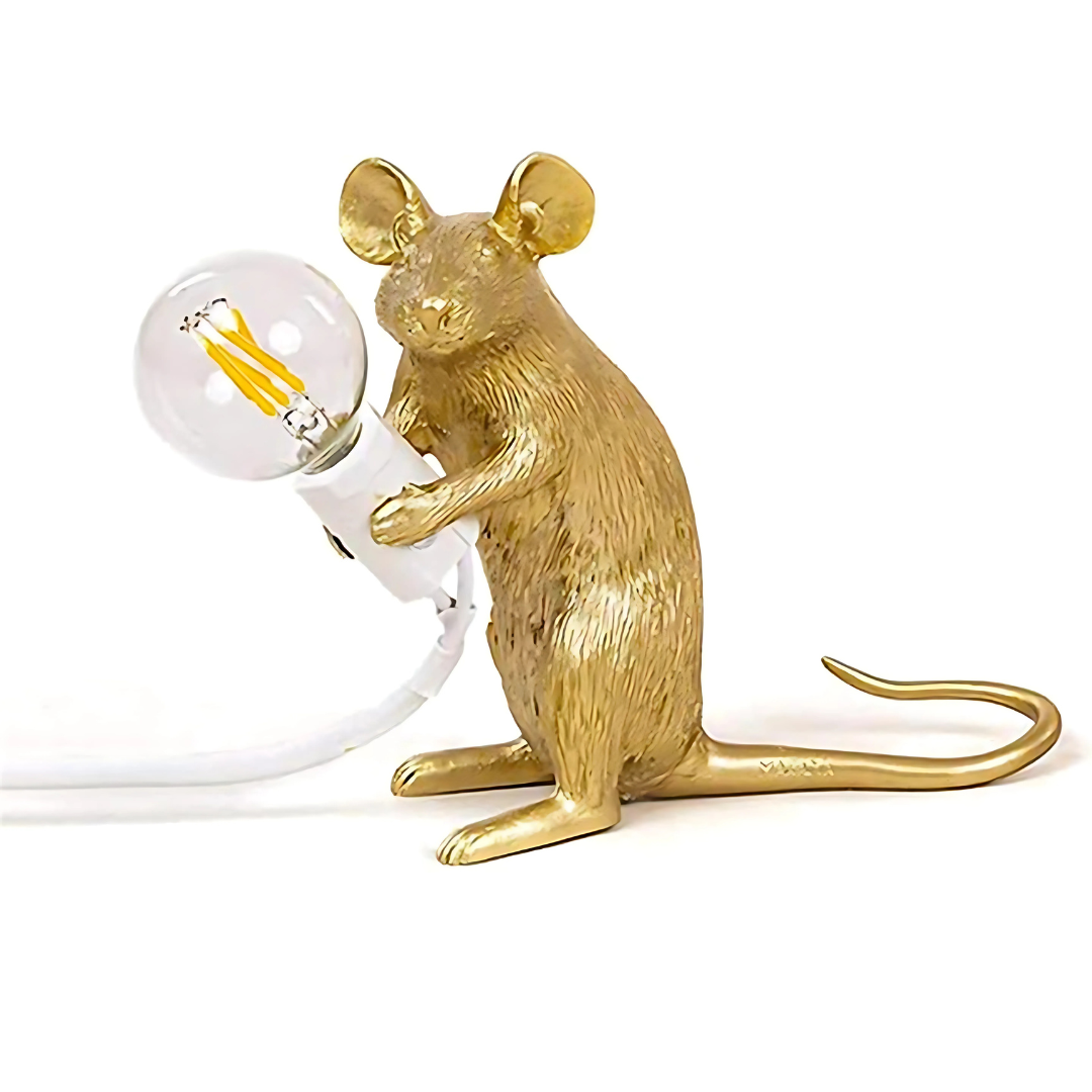 LED Mus Bordlampe i Harlekin Design med Varmt Lys