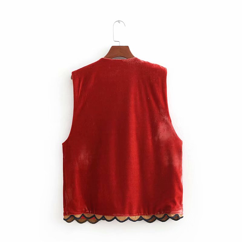Velora™ | Floral Velvet Boho Vest