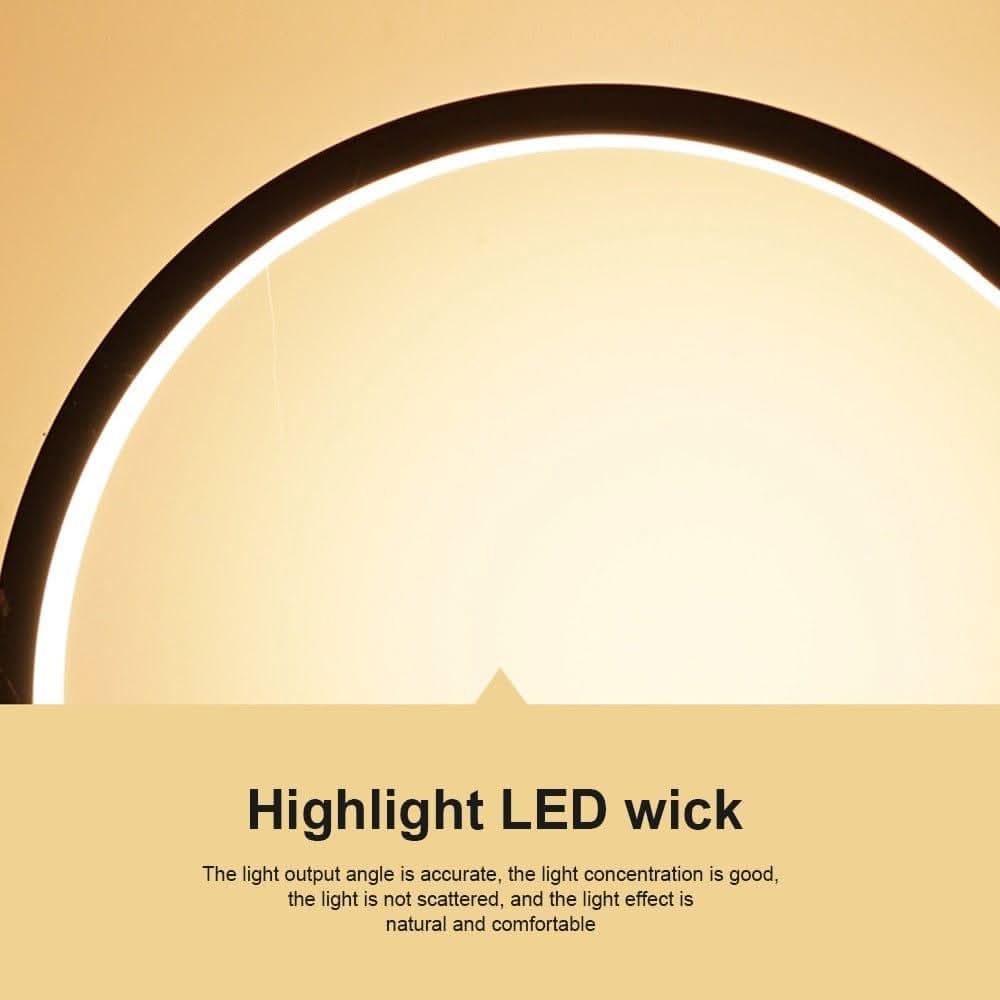 Moderne LED Halo Bordlampe i Aluminium og Akryl
