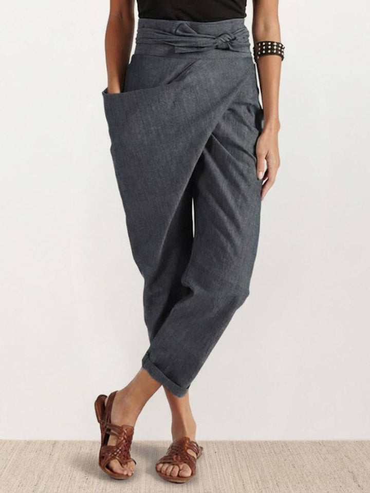 Atlas | Kvinders Høj Talje Wrap Front Cropped Tapered Bukser