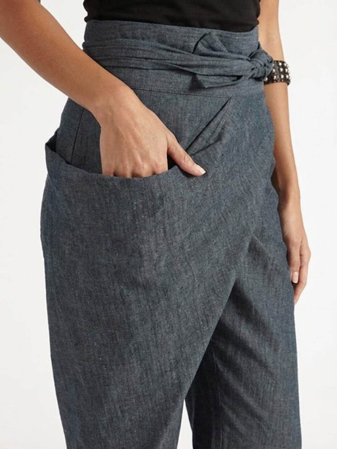 Atlas | Kvinders Høj Talje Wrap Front Cropped Tapered Bukser