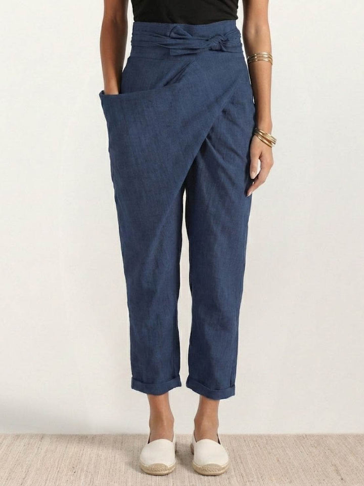 Atlas | Kvinders Høj Talje Wrap Front Cropped Tapered Bukser