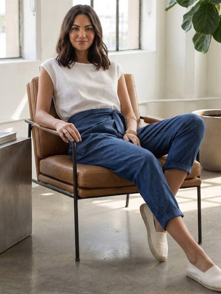 Atlas | Kvinders Høj Talje Wrap Front Cropped Tapered Bukser