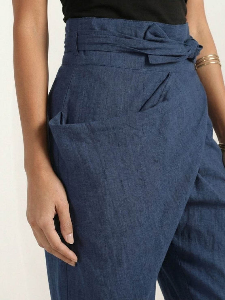 Atlas | Kvinders Høj Talje Wrap Front Cropped Tapered Bukser
