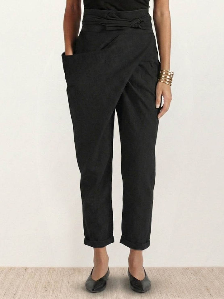 Atlas | Kvinders Høj Talje Wrap Front Cropped Tapered Bukser