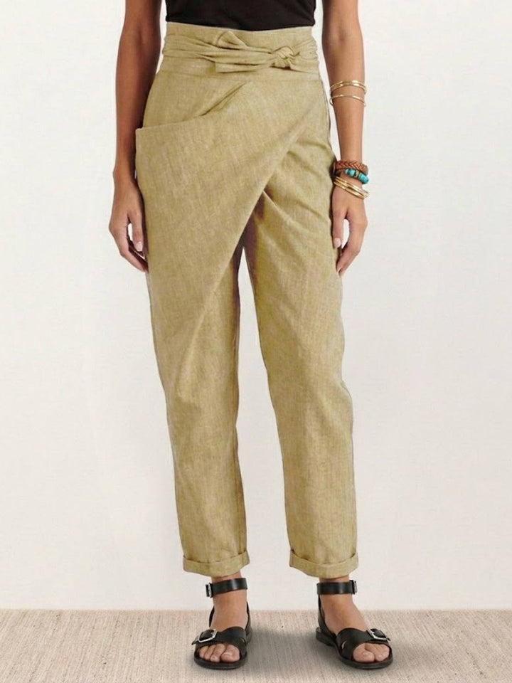 Atlas | Kvinders Høj Talje Wrap Front Cropped Tapered Bukser