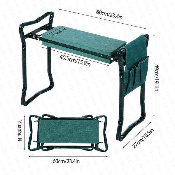 Foldbar Ergonomisk Haveknæler med Værktøjsbag i EVA Skum