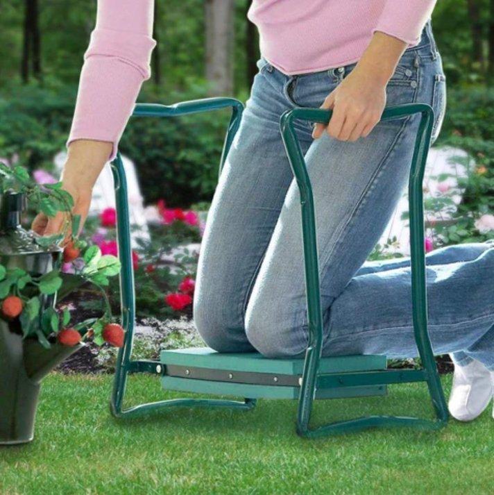 Foldbar Ergonomisk Haveknæler med Værktøjsbag i EVA Skum