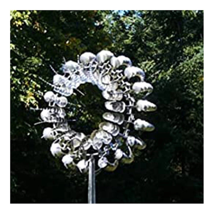 Solenergi Metal Vindmølle med LED-lys og Farverige Blade
