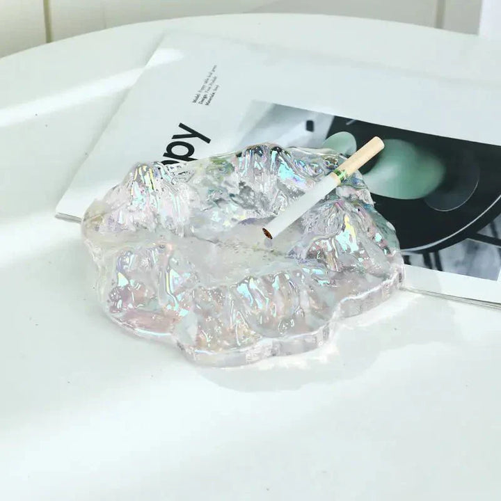 Glas Askebæger med Gletsjer Design i Krystalglas