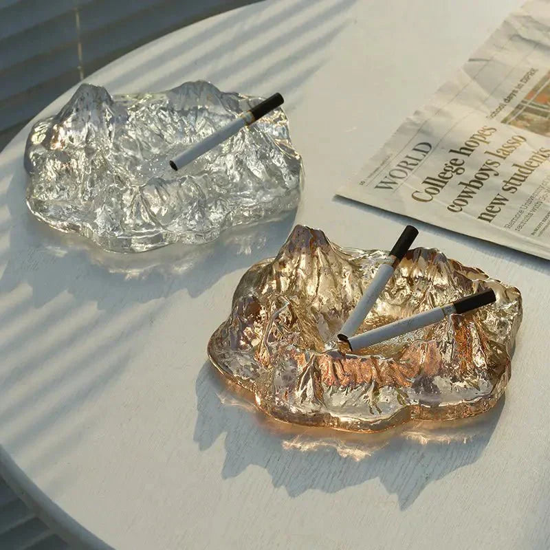 Glas Askebæger med Gletsjer Design i Krystalglas