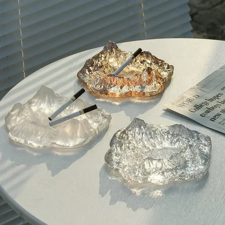 Glas Askebæger med Gletsjer Design i Krystalglas