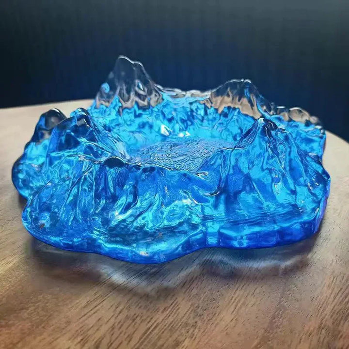 Glas Askebæger med Gletsjerdesign i Krystalglas