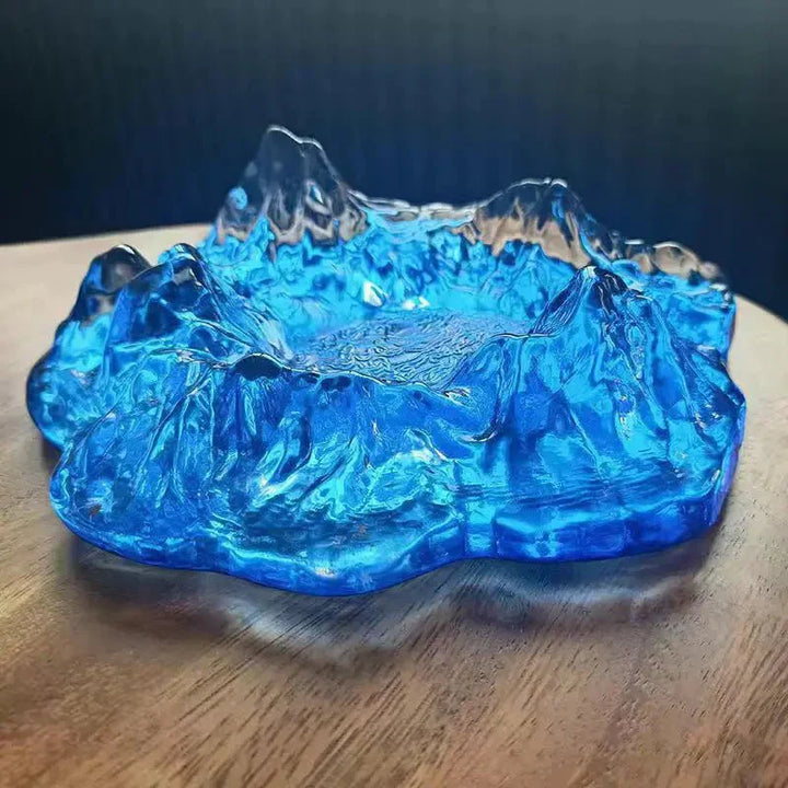 Glas Askebæger med Gletsjer Design i Krystalglas