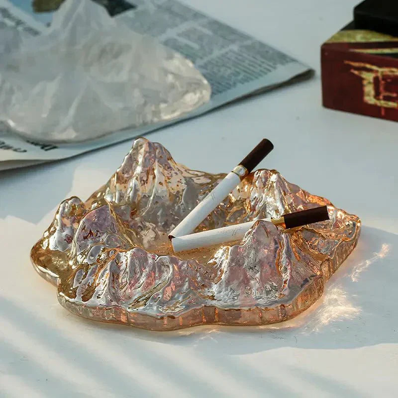 Glas Askebæger med Gletsjerdesign i Krystalglas