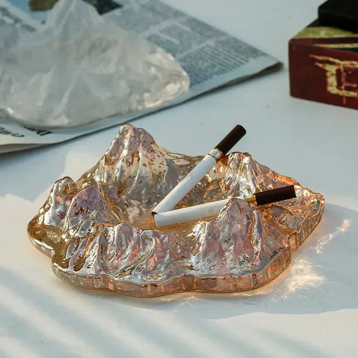 Glas Askebæger med Gletsjerdesign i Krystalglas