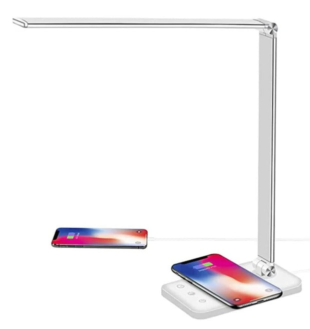 Justerbar LED Skrivebordslampe med Opladningsport og Berøringskontrol