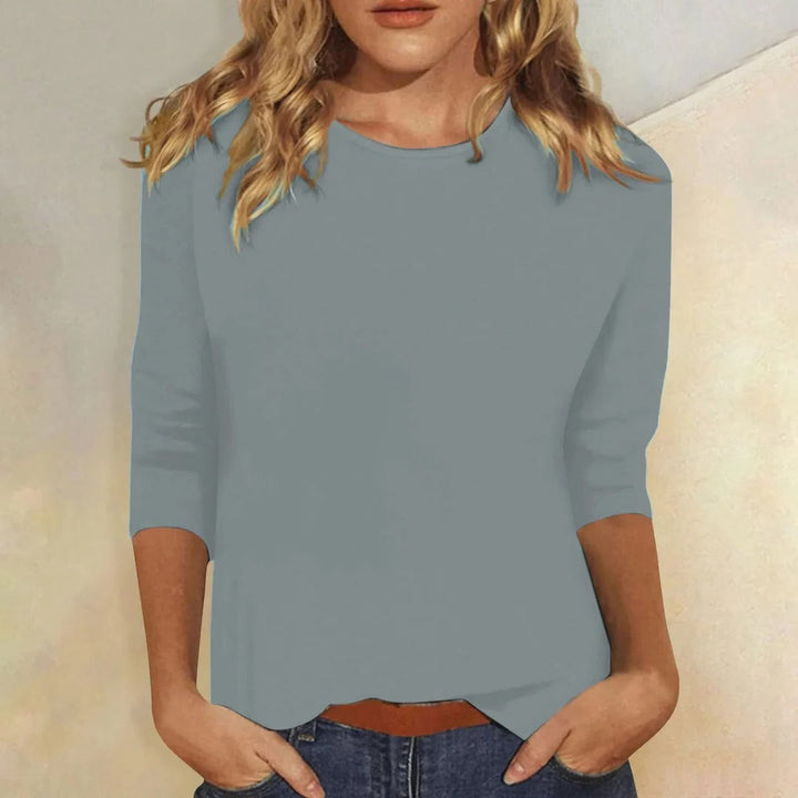 Stella | Kvinders Casual Crew Neck 3/4 Ærme Hverdags Top