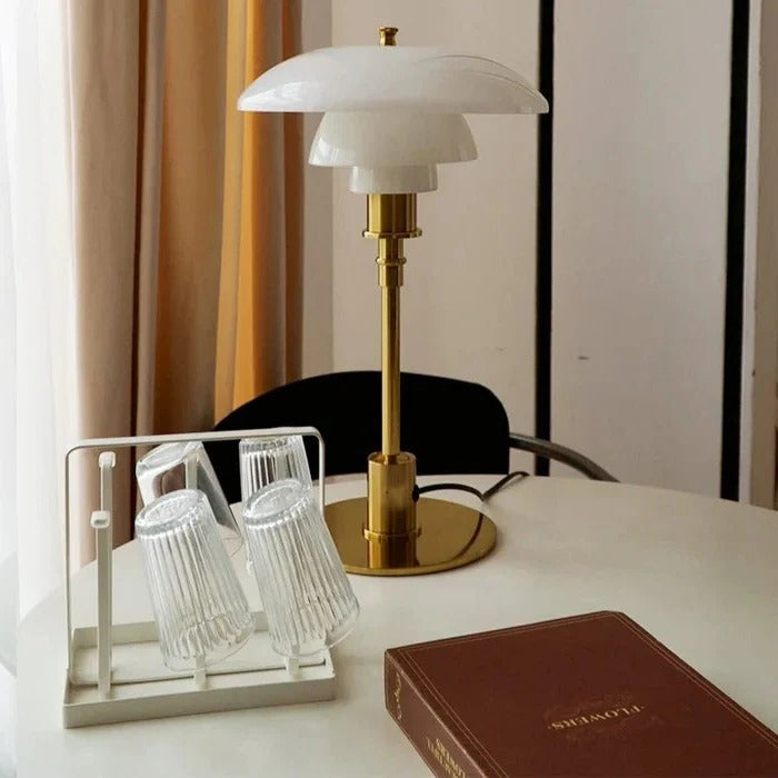 Dæmpbar Bueformet Bordlampe med E27 Base