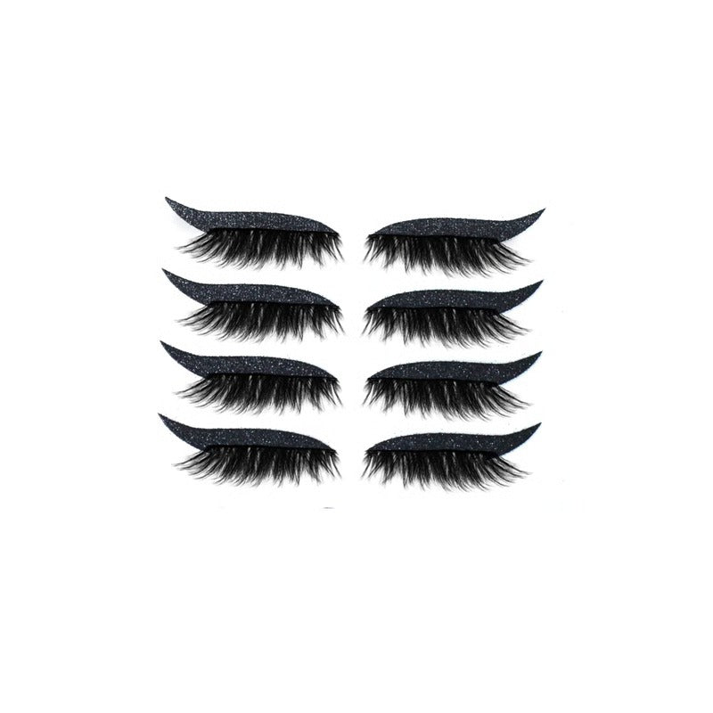 Genanvendelig 3-i-1 Eyeliner og Vippeklistermærker med Dobbeltfarvet Liner