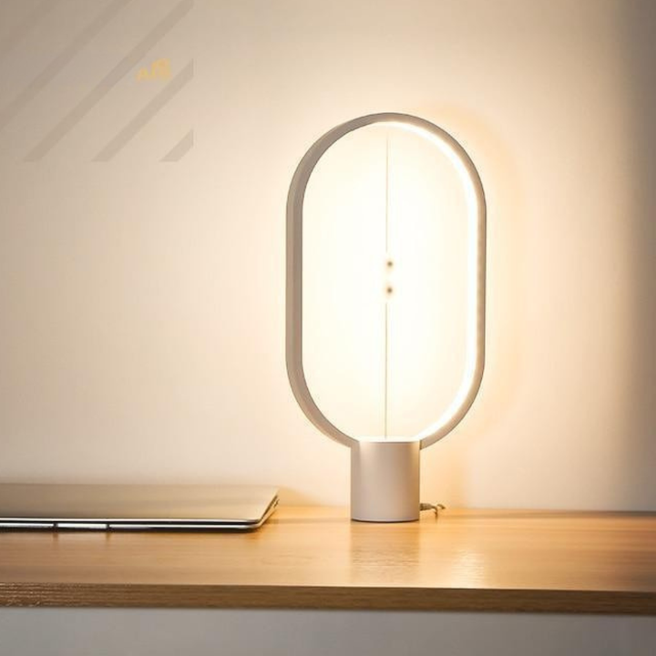Træ LED Bordlampe med Magnetisk Kontakt og USB-Drev