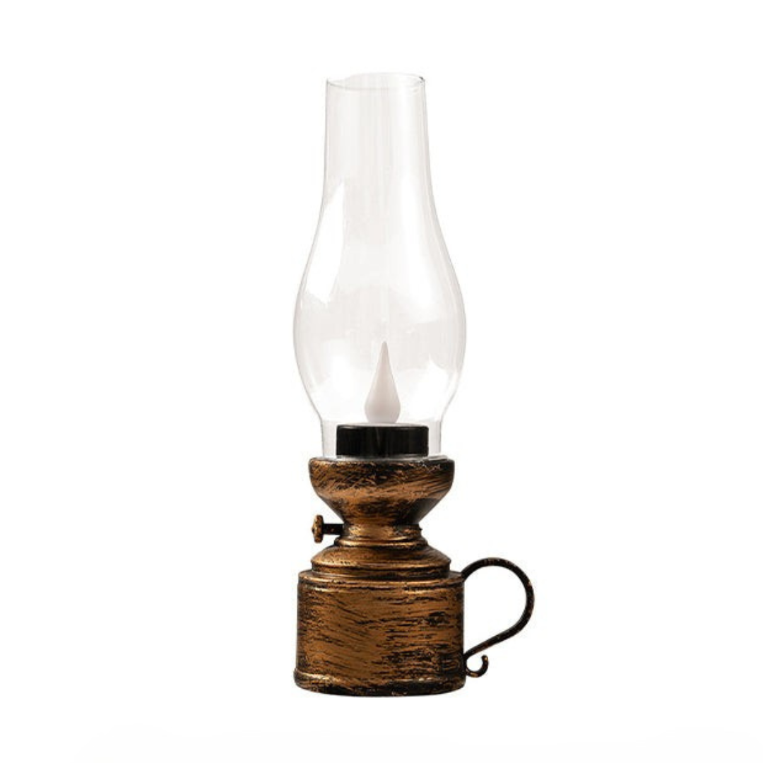 Vintage LED Bordlampe med Flammende Effekt