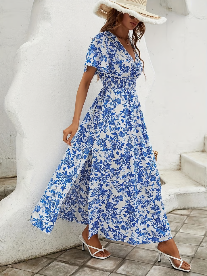 Primrose | Kvinders V-hals Boho Flowy Kjole Strand