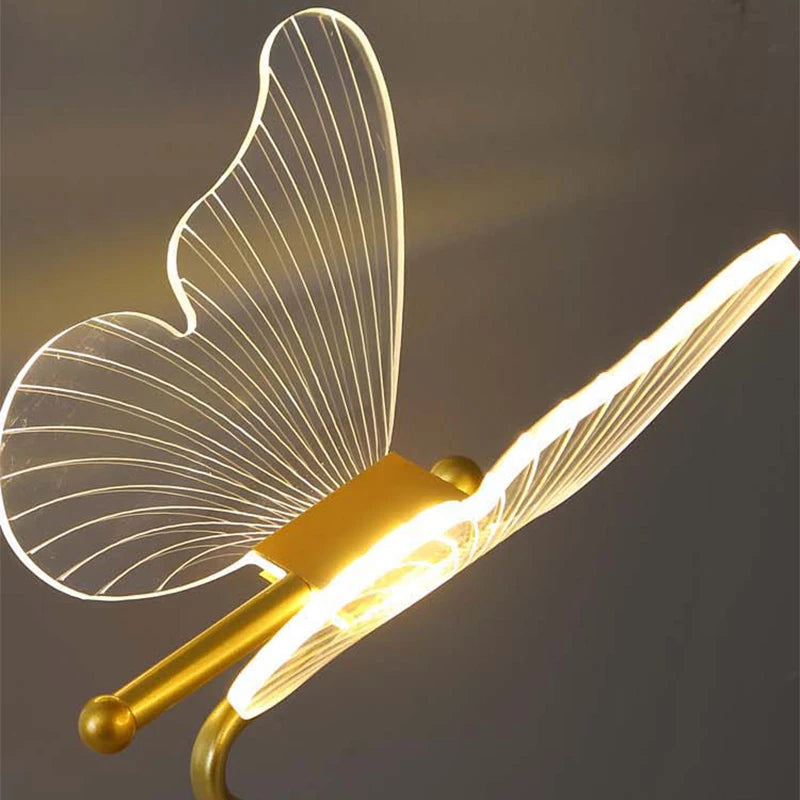 Justerbar Sommerfugl Bordlampe med LED Lys