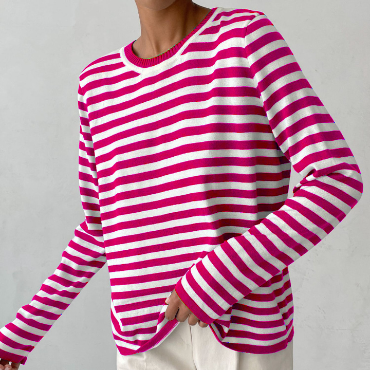 Dana™ | Elegant Stribet Sommer T-Shirt