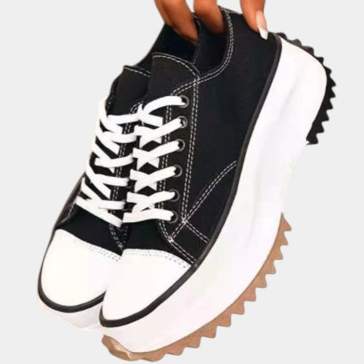 Gudrun | Dame Trendy Sneakers med Rund Tå
