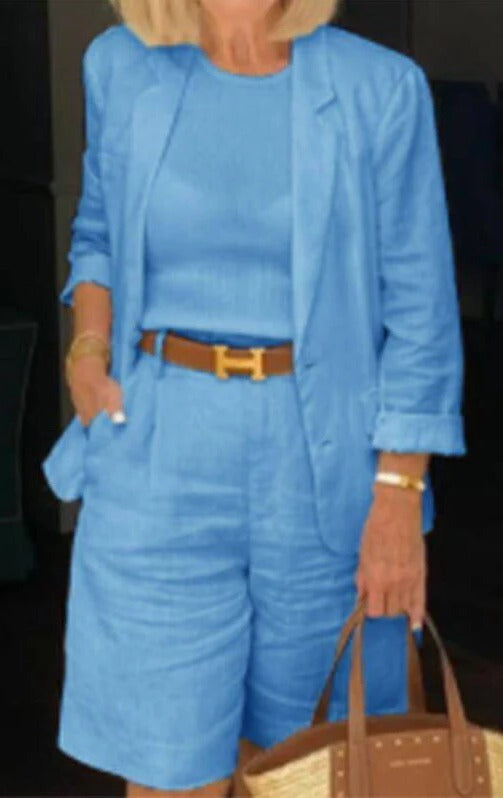 Reagan | Dame Blazer & Bermuda Shorts To-Delt Sæt