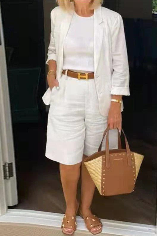 Reagan | Dame Blazer & Bermuda Shorts To-Delt Sæt