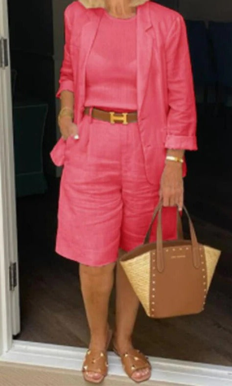 Reagan | Dame Blazer & Bermuda Shorts To-Delt Sæt