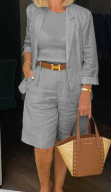 Reagan | Dame Blazer & Bermuda Shorts To-Delt Sæt