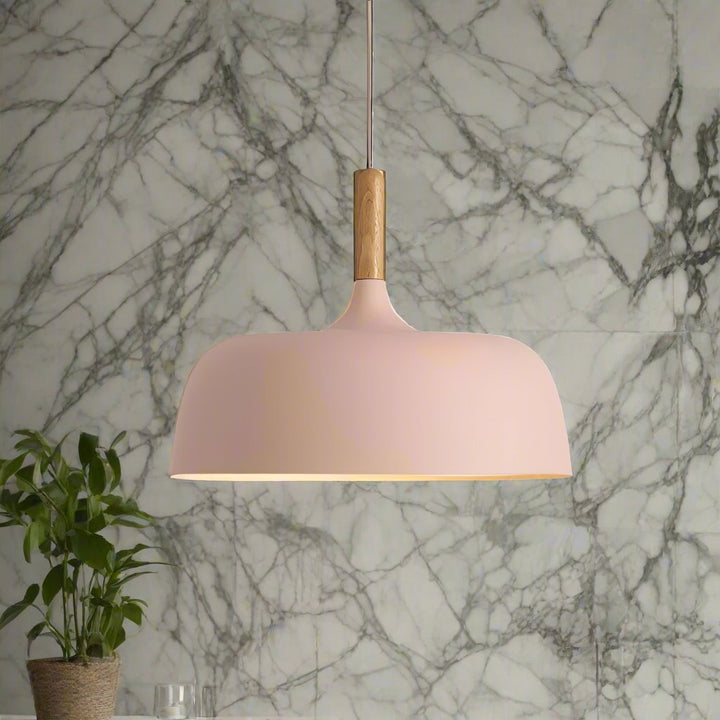 Moderne Miljøvenlig Pendellampe i Genanvendt Metal og Glas
