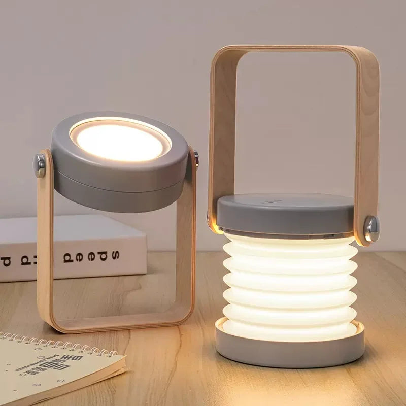 Genopladelig 4-i-1 Bærbar Lanterne og Bordlampe med Dæmpbar LED